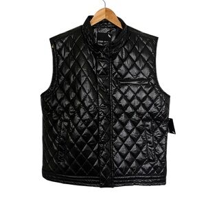 Stylish Black Quilted Vest